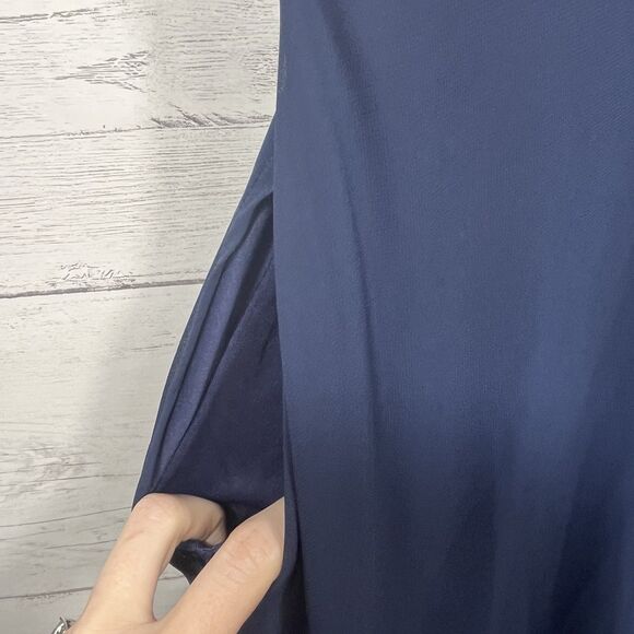 Birdy Grey Womens Navy  Devin Formal Dress With Pockets Drape Sleeve Size XXL - Picture 6 of 9